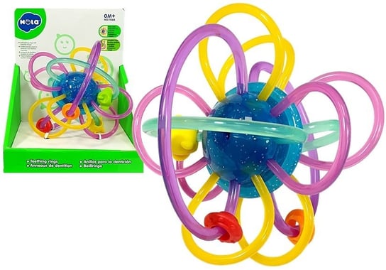 Gryzak Dziecięcy z Koralikami Grzechotka Kolorowa Lean Toys