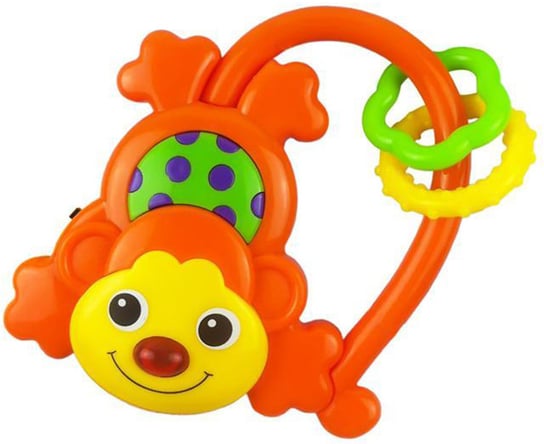 Grzechotka Muzyczna Małpa Pomarańczowa Zabawka Dla Dzieci Trifox