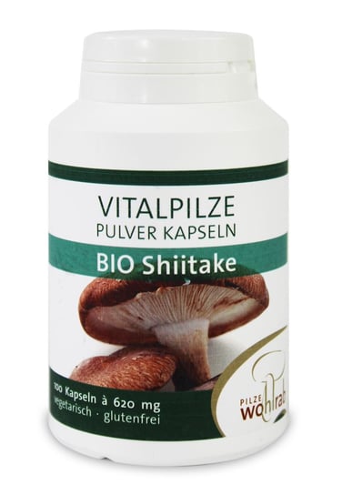 GRZYBY SHIITAKE (TWARDNIK JAPOŃSKI) BIO 100 KAPSUŁEK (620 mg) - PILZE WOHLRAB PILZE WOHLRAB