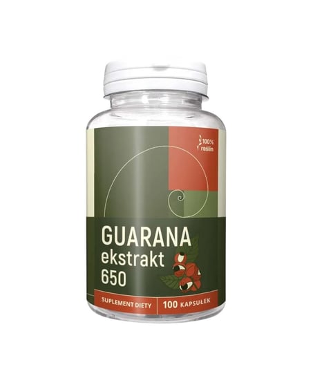 Guarana Ekstrakt 22% 650 mg  Suplement diety, 100 kaps. Nanga Nanga