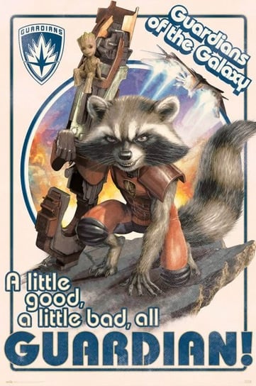 Guardians Of The Galaxy Rocket and Baby Groot - plakat Marvel
