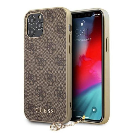 Guess 4G Charms Collection - Etui iPhone 12 Pro Max (brązowy) GUESS