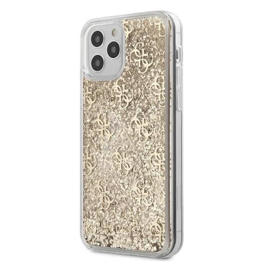 Guess 4G Liquid Glitter - Etui iPhone 12 Pro Max (złoty) GUESS