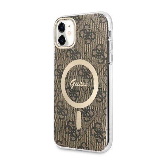 Guess 4G MagSafe - Etui iPhone 11 (Brązowy) GUESS