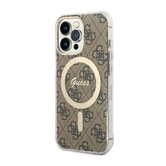 Guess 4G MagSafe - Etui iPhone 13 Pro (Brązowy) GUESS