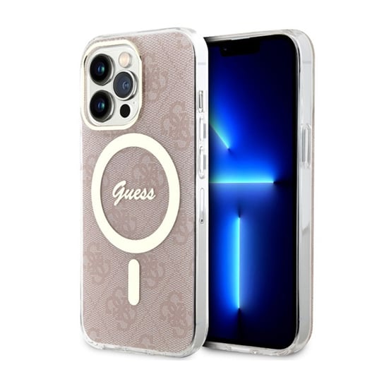 Guess 4G MagSafe - Etui iPhone 13 Pro (Różowy) GUESS