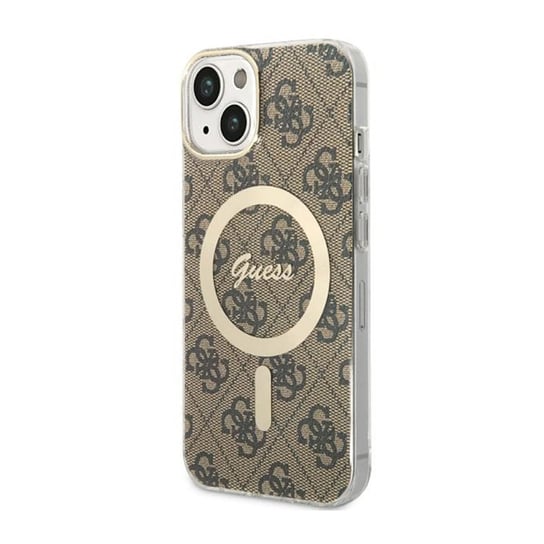 Guess 4G Magsafe - Etui Iphone 14 (Brązowy) GUESS