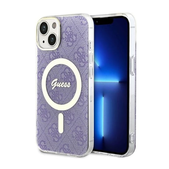 Guess 4G Magsafe - Etui Iphone 14 Plus (Purpurowy) GUESS
