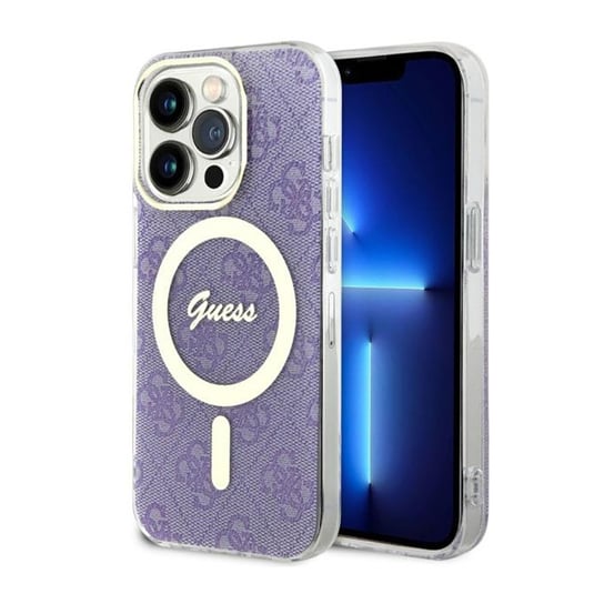 Guess 4G Magsafe - Etui Iphone 14 Pro (Purpurowy) GUESS