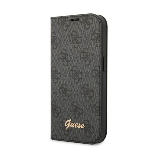 Guess 4G Metal Camera Outline Booktype Case - Etui iPhone 14 Pro Max (czarny) GUESS