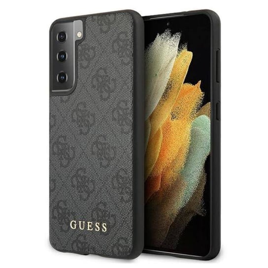 Guess 4G Metal Logo - Etui Samsung Galaxy S21 (szary) GUESS