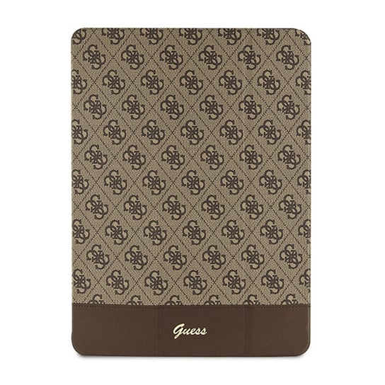 Guess 4G Stripe Allover - Etui iPad Pro 12.9" (2022-2020) (Brązowy) GUESS
