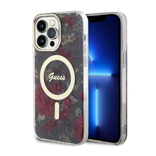 Guess Flower Magsafe - Etui Iphone 14 Pro Max (Zielony) GUESS