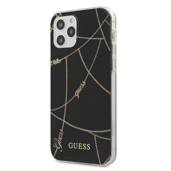 Guess Gold Chain - Etui iPhone 12 Pro Max (czarny) GUESS