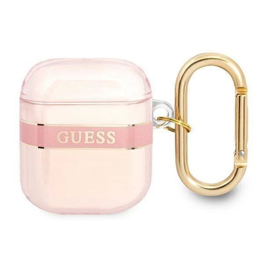 Guess GUA2HHTSP AirPods cover różowy/pink Strap Collection GUESS