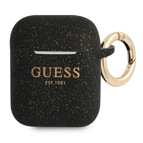 Guess GUA2SGGEK AirPods cover czarny/black Silicone Glitter GUESS