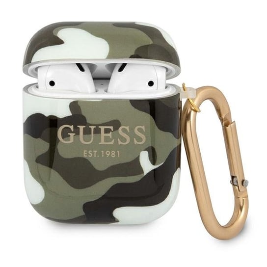 Guess GUA2UCAMA AirPods cover zielony/khaki Camo Collection GUESS