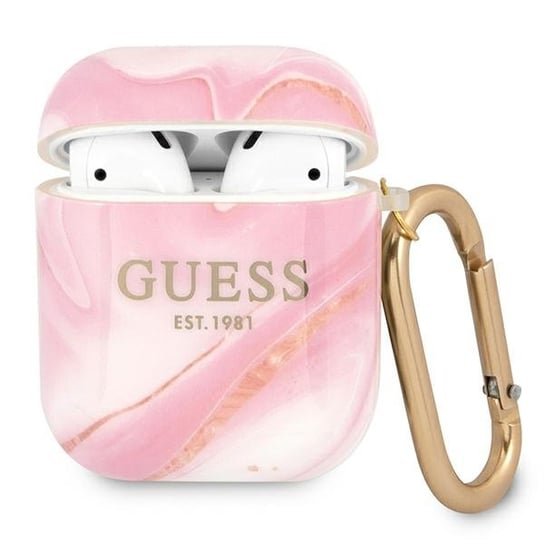 Guess GUA2UNMP AirPods cover różowy/pink Marble Collection GUESS