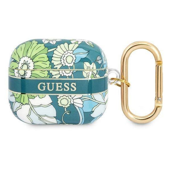 Guess GUA3HHFLN AirPods 3 cover zielony/green Flower Strap Collection GUESS