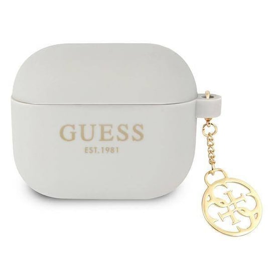 Guess GUA3LSC4EG AirPods 3 cover szary/grey Silicone Charm 4G Collection GUESS