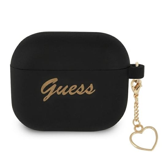 Guess GUA3LSCHSK AirPods 3 cover czarny/black Silicone Charm Heart Collection GUESS