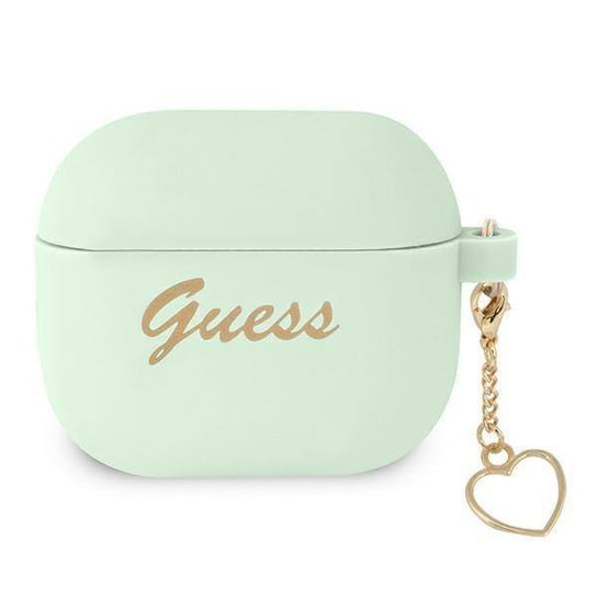 Guess GUA3LSCHSN AirPods 3 cover zielony/green Silicone Charm Heart Collection GUESS