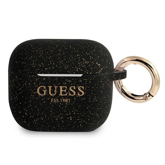 Guess GUA3SGGEK AirPods 3 cover czarny/black Silicone Glitter GUESS