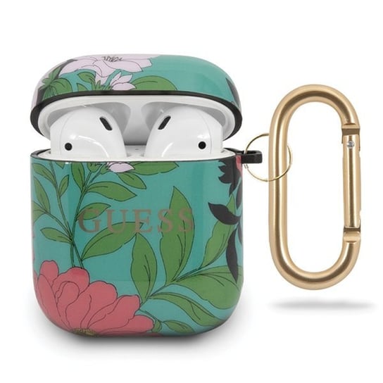 Guess GUACA2TPUBKFL01 AirPods cover zielony, zieloNY N 1 Flower Collection GUESS
