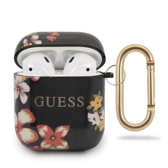 Guess GUACA2TPUBKFL04 AirPods cover, czarny N 4 Flower Collection GUESS