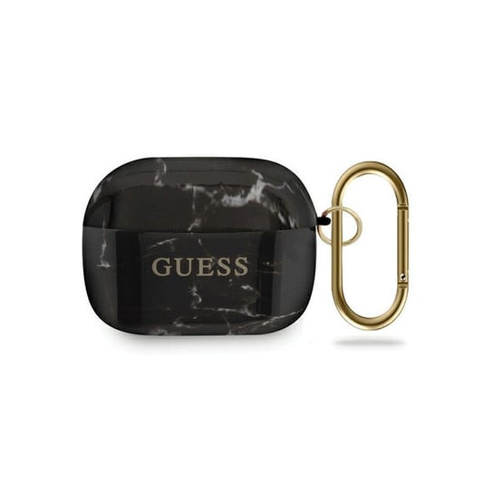 Guess GUACAPTPUMABK Apple AirPods Pro cover czarny/black Marble Collection GUESS
