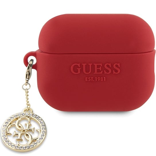 Guess Guap23Dslghdf Airpods Pro 2 Cover Czerwony 3D Rubber 4G Diamond Charm GUESS