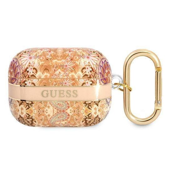 Guess GUAPHHFLD AirPods Pro cover złoty/gold Paisley Strap Collection GUESS