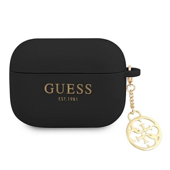 Guess GUAPLSC4EK AirPods Pro cover czarny/black Silicone Charm Collection GUESS