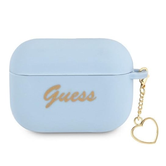 Guess GUAPLSCHSB AirPods Pro cover niebieski/blue Silicone Charm Collection GUESS