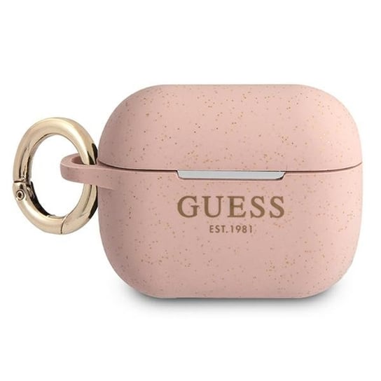 Guess GUAPSGGEP AirPods Pro cover różowy/pink Silicone Glitter GUESS