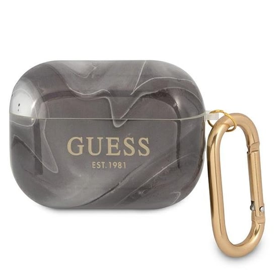 Guess GUAPUNMK AirPods Pro cover czarny/black Marble Collection GUESS