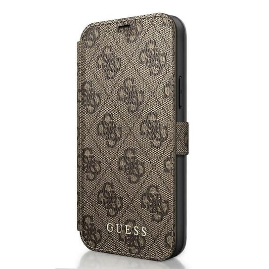 Guess GUFLBKSP12M4GB iPhone 12/12 Pro 6,1" brązowy/brown book 4G Charms Collection GUESS