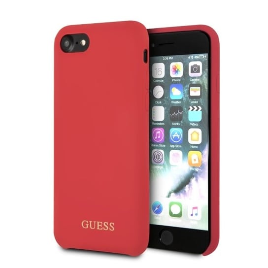Guess GUHCI8LSGLRE iPhone 7/8/SE 2020 red/czerwony hard case Silicone GUESS