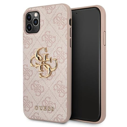 Guess GUHCN584GMGPI iPhone 11 Pro różowy/pink hardcase 4G Big Metal Logo GUESS