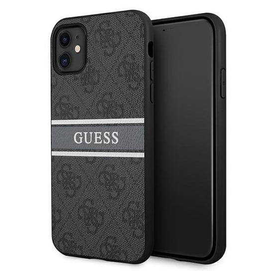 Guess GUHCN614GDGR iPhone 11 6,1" szary/grey hardcase 4G Stripe GUESS
