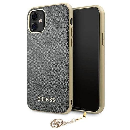 Guess GUHCN61GF4GGR iPhone 11 grey /szary hard case 4G Charms Collection GUESS