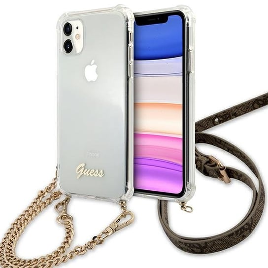 Guess GUHCN61KC4GSGO iPhone 11 6,1" Transparent hardcase 4G Gold Chain GUESS