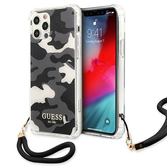 Guess GUHCP12LKSARBK iPhone 12 Pro Max 6,7" czarny/black hardcase Camo Collection GUESS