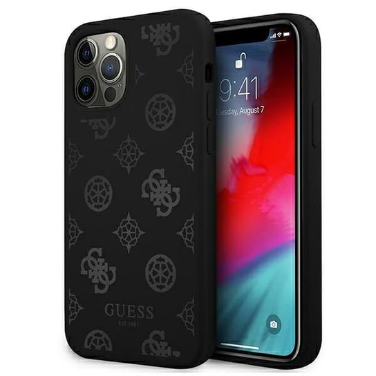 Guess GUHCP12LLSPEBK iPhone 12 Pro Max 6,7" czarny/black hard case Peony Collection GUESS