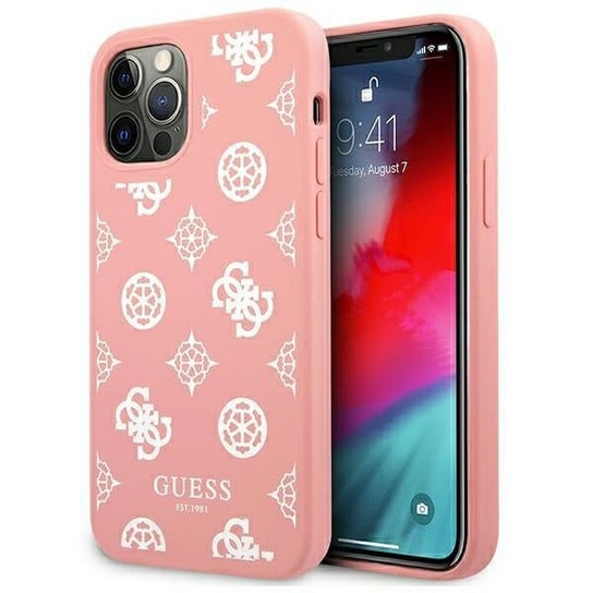 Guess GUHCP12LLSPEWPI iPhone 12 Pro Max 6,7" różowy/pink hard case Peony Collection GUESS