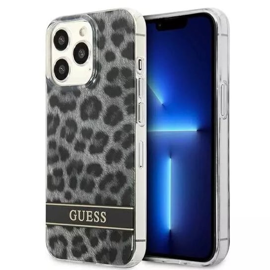 Guess GUHCP13LHSLEOK iPhone 13 Pro / 13 6,1" szary/grey hardcase Leopard 4kom.pl