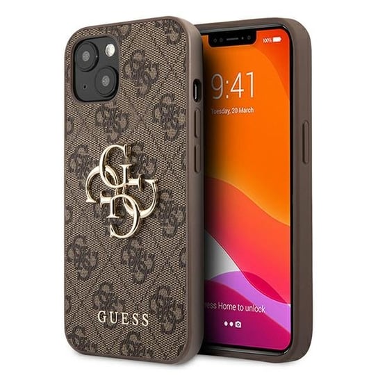 Guess GUHCP13M4GMGBR iPhone 13 6,1" brązowy/brown hardcase 4G Big Metal Logo GUESS