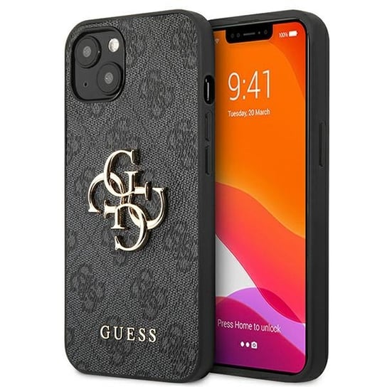 Guess GUHCP13M4GMGGR iPhone 13 6,1" szary/grey hardcase 4G Big Metal Logo GUESS