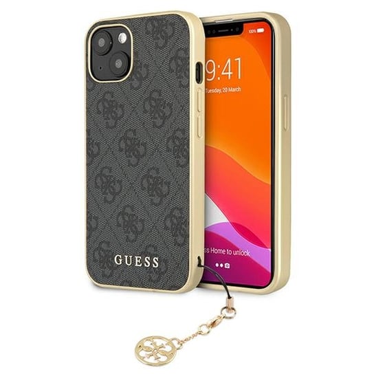 Guess GUHCP13MGF4GGR iPhone 13 6,1" szary/grey hardcase 4G Charms Collection GUESS