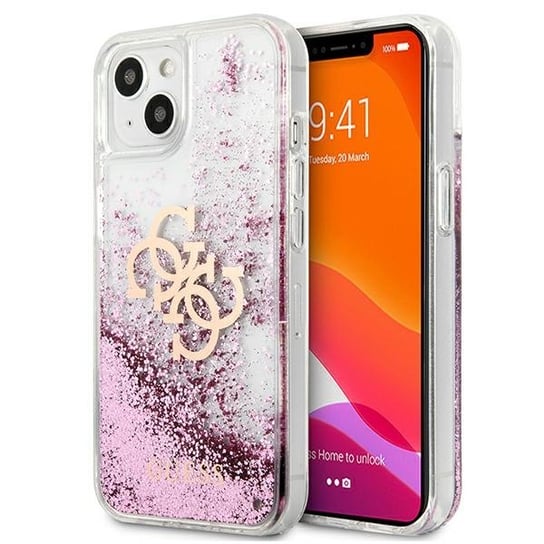 Guess GUHCP13MLG4GPI iPhone 13 6,1" różowy/pink hardcase 4G Big Liquid Glitter GUESS